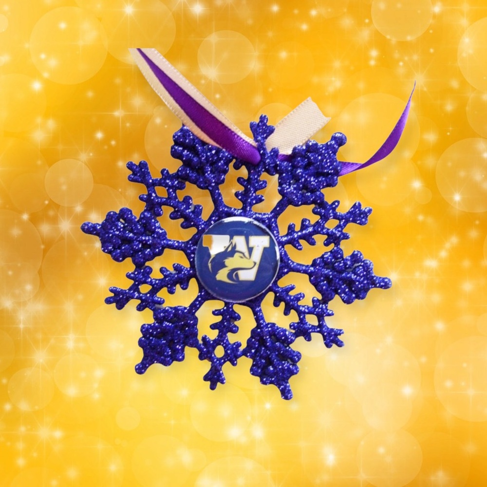Univ of WA HUSKIES Snowflake Ornament - UW *NEW*